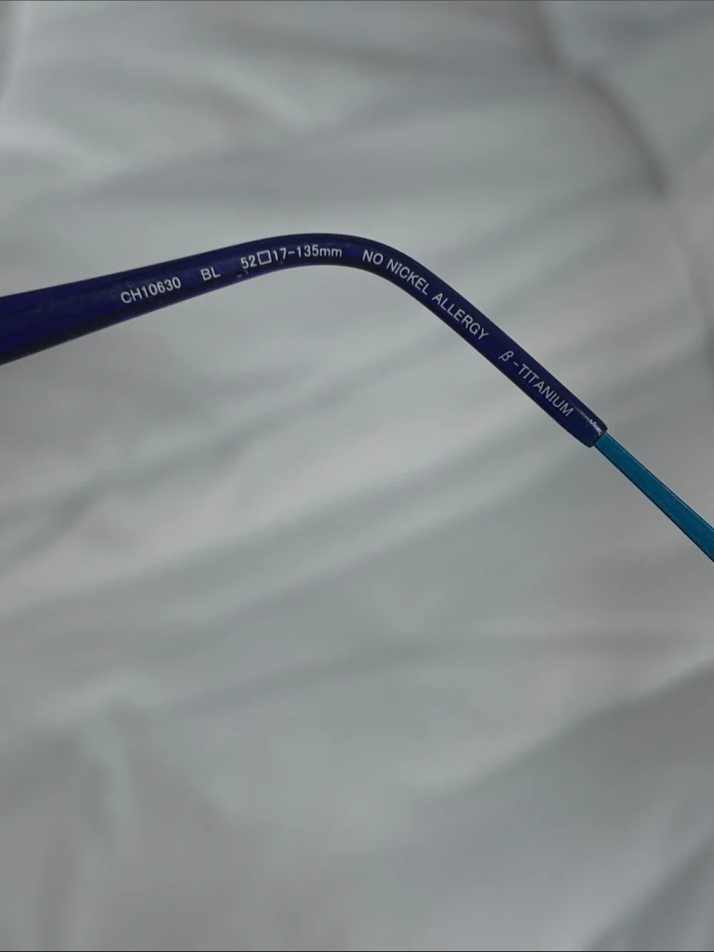 Charmant Eyeglasses CH10630 BL Perfect Comfort Blue Half Rim Frame 52[]17 135